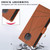 For Nokia G10 PU Genuine Leather Texture Embossed Line Phone Case(Brown)