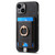 For iPhone 11 Retro Splitable Magnetic Card Bag Leather Phone Case(Black)