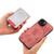 For iPhone X / XS Retro Splitable Magnetic Card Bag Leather Phone Case(Pink)