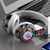 L750 3 in 1 RGB Graffiti Pattern Wireless Gaming Noise Reduction Headset(White)