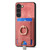 For Samsung Galaxy S22+ 5G Retro Splitable Magnetic Card Bag Leather Phone Case(Pink)
