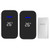 C302B One to Two Home Wireless Doorbell Temperature Digital Display Remote Control Elderly Pager, UK Plug(White)