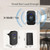 C302B One to One Home Wireless Doorbell Temperature Digital Display Remote Control Elderly Pager, US Plug(Black)