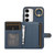For Samsung Galaxy Galaxy S22+ 5G Brushed Texture Wallet Ring Holder Phone Case(Blue)
