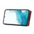 For Samsung Galaxy Galaxy S22+ 5G Brushed Texture Wallet Ring Holder Phone Case(Dark Red)