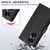 For Realme C55 PU Genuine Leather Texture Embossed Line Phone Case(Black)