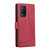 For Realme 8 PU Genuine Leather Texture Embossed Line Phone Case(Red)