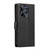 For Realme C53 PU Genuine Leather Texture Embossed Line Phone Case(Black)