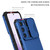For Samsung Galaxy S23 5G Stereoscopic Holder Sliding Camshield Phone Case(Blue)