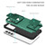 For Samsung Galaxy S22 5G Stereoscopic Holder Sliding Camshield Phone Case(Green)