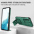 For Samsung Galaxy S22 5G Stereoscopic Holder Sliding Camshield Phone Case(Green)