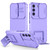 For Samsung Galaxy S22 5G Stereoscopic Holder Sliding Camshield Phone Case(Purple)