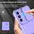 For Samsung Galaxy S22 5G Stereoscopic Holder Sliding Camshield Phone Case(Purple)