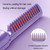 2 In 1 Portable USB Rechargeable Hair Curler Dual Usage Hair Straightening Comb(Purple)