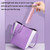 2 In 1 Portable USB Rechargeable Hair Curler Dual Usage Hair Straightening Comb(Purple)