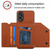 For OPPO A38 4G/A18 4G Skin Feel PU + TPU + PC Card Slots Phone Case(Brown)