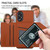 For OPPO A38 4G/A18 4G Skin Feel PU + TPU + PC Card Slots Phone Case(Brown)