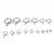 180 PCS Double Wire Spring Tube Clamp Water Pipe Clamps, Size: 5-24mm