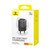 Baseus OS-GaN5S Gallium Nitride 20W Type-C Fast Charger, EU Plug(Black)