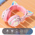 VJ371 Tuya RGB Cat Ear Wireless Bluetooth Earphone with Detachable Microphone(Graffiti Blue)