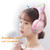 VJ371 Tuya RGB Cat Ear Wireless Bluetooth Earphone with Detachable Microphone(Graffiti Blue)