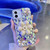 For iPhone 12 Pro Sunflower Holder Hand-set Diamond PC Phone Case(Gold)
