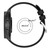 For Huawei Watch 2 Pro / Honor Watch 4 Pro Liquid Glossy Silver Buckle Silicone Watch Band(Black)