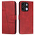 For itel A60s Stitching Calf Texture Buckle Leather Phone Case(Red)