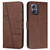 For Motorola Moto G54 Stitching Calf Texture Buckle Leather Phone Case(Brown) For Motorola Moto G54 Stitching Calf Texture Buckle Leather Phone Case(Brown)