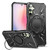 For Samsung Galaxy A24 4G/A25 5G MagSafe Magnetic Shockproof Phone Case with Ring Holder(Black) For Samsung Galaxy A24 4G/A25 5G MagSafe Magnetic Shockproof Phone Case with Ring Holder(Black)
