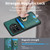 For OnePlus Nord CE 5G Retro Splitable Magnetic Card Bag Leather Phone Case(Green)