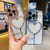 For iPhone 12 Electroplating 3D Love TPU Phone Case(Sierra Blue)