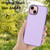 For iPhone 15 Litchi Pattern Stitched Side-mounted Phone Case(Purple)