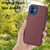 For iPhone 12/12 Pro Litchi Pattern Stitched Side-mounted Phone Case(Dark Red)