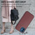 For iPhone 12/12 Pro Litchi Pattern Stitched Side-mounted Phone Case(Dark Red)