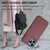 For iPhone 13 Litchi Pattern Stitched Side-mounted Phone Case(Dark Red)