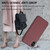 For iPhone X/XS Litchi Pattern Stitched Side-mounted Phone Case(Dark Red)