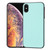 For iPhone XS Max Litchi Pattern Stitched Side-mounted Phone Case(Mint Green)