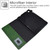 For Samsung Galaxy Tab A9 Suede Cross Texture Magnetic Clasp Leather Tablet Case(Green)