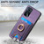 For OPPO A57 4G Retro Splitable Magnetic Card Bag Leather Phone Case(Purple)
