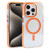 For iPhone 15 Pro Mutural Cushion Series MagSafe Magnetic Phone Case(Orange)