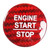 Car Carbon Fiber Engine Start Button Decorative Cover Trim for Honda CRV 2017-2019 (Red)