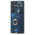 For Samsung Galaxy S23+ 5G Retro Skin-feel Ring Card Bag Phone Case with Hang Loop(Blue)