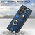 For Samsung Galaxy S23+ 5G Retro Skin-feel Ring Card Bag Phone Case with Hang Loop(Blue)
