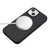 For iPhone 13 Wheat MagSafe Magnetic Straw Material + TPU Phone Case with Lanyard(Black)