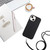 For iPhone 13 Wheat MagSafe Magnetic Straw Material + TPU Phone Case with Lanyard(Black)