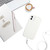 For iPhone 12 Wheat MagSafe Magnetic Straw Material + TPU Phone Case with Lanyard(White)