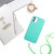 For iPhone 12 Wheat MagSafe Magnetic Straw Material + TPU Phone Case with Lanyard(Green)