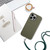 For iPhone 13 Pro Wheat MagSafe Magnetic Straw Material + TPU Phone Case with Lanyard(Army Green)