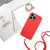 For iPhone 12 Pro Wheat MagSafe Magnetic Straw Material + TPU Phone Case with Lanyard(Red)